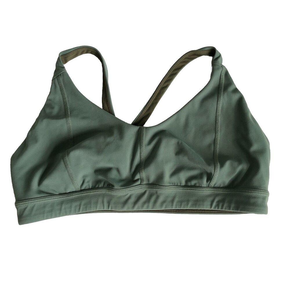 PrAna Momento Criss-Cross Strappy Sports Bra Women's Large Green